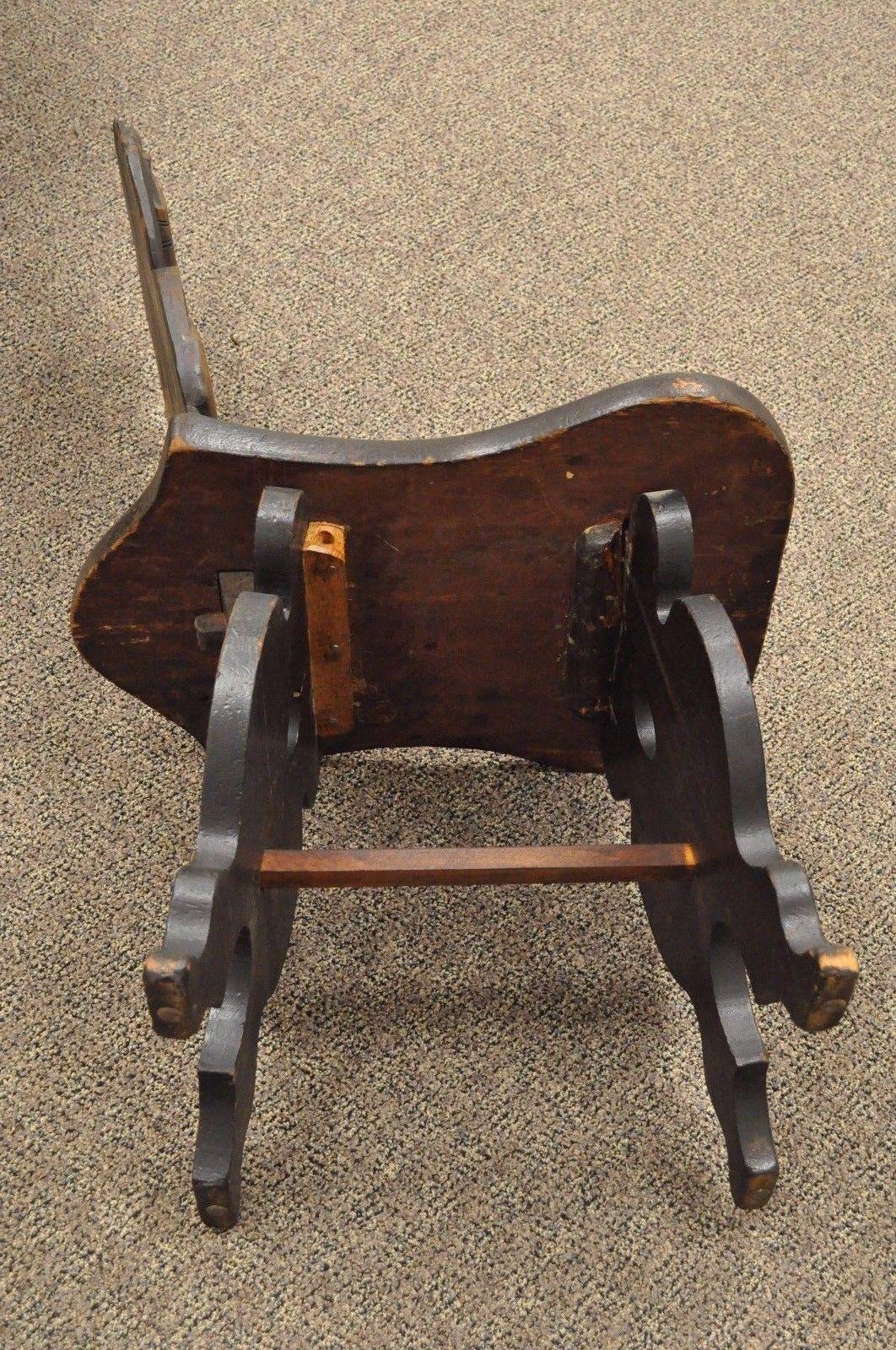 Antique Hand-Carved Wood Figural Bard Musician Medieval Gothic Tavern Side Chair 3