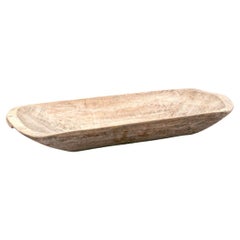 Bol à pâte antique en bois sculpté à la main