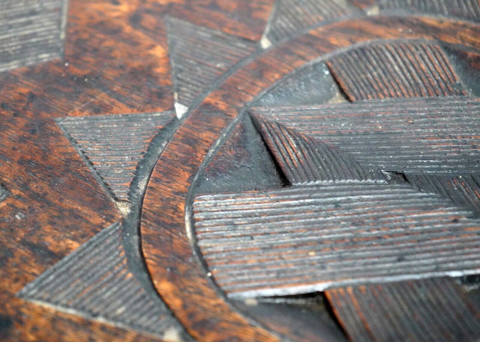 Rustic Antique Hand Carved Wooden 