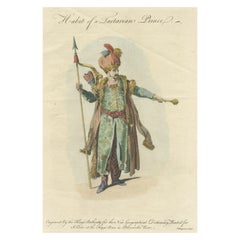 Used Hand-Colored Costume Print of a Tartarian Prince, 1760
