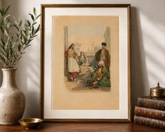 Antique Hand-Colored Costume Print of Greece, Turkey and Armenia c1860
