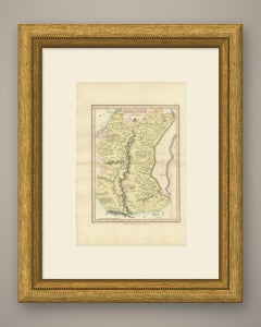 Antique Hand-Colored Map of the Tribe of Judah and the Dead Sea, 1823