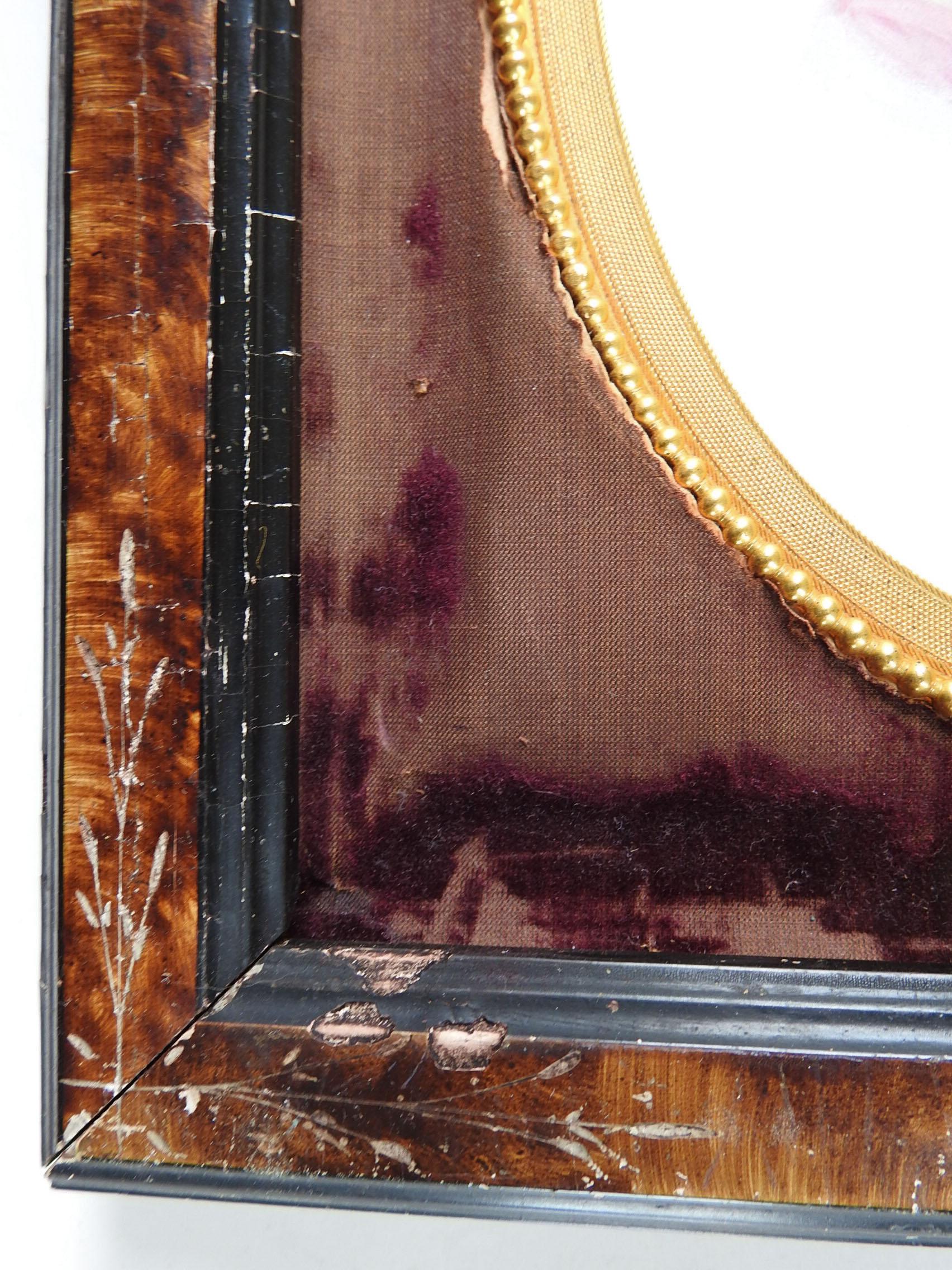 Antike handkolorierte Opalotype-Porträtfotografie auf Glas (Viktorianisch) im Angebot