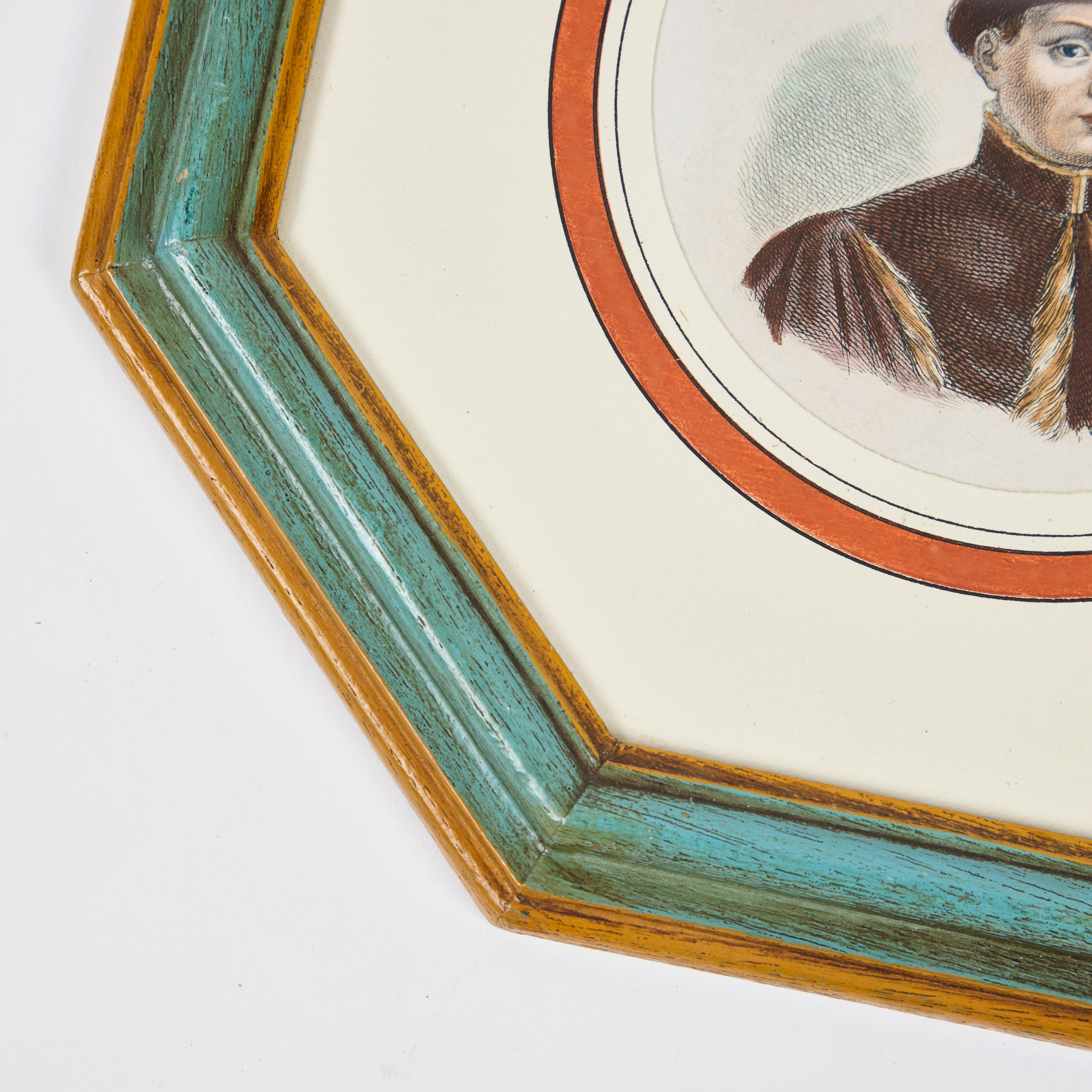 Antique Hand Colored Print of European Notable c 1800's  C For Sale 2