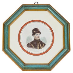 Antique Hand Colored Print of European Notable c 1800's  C