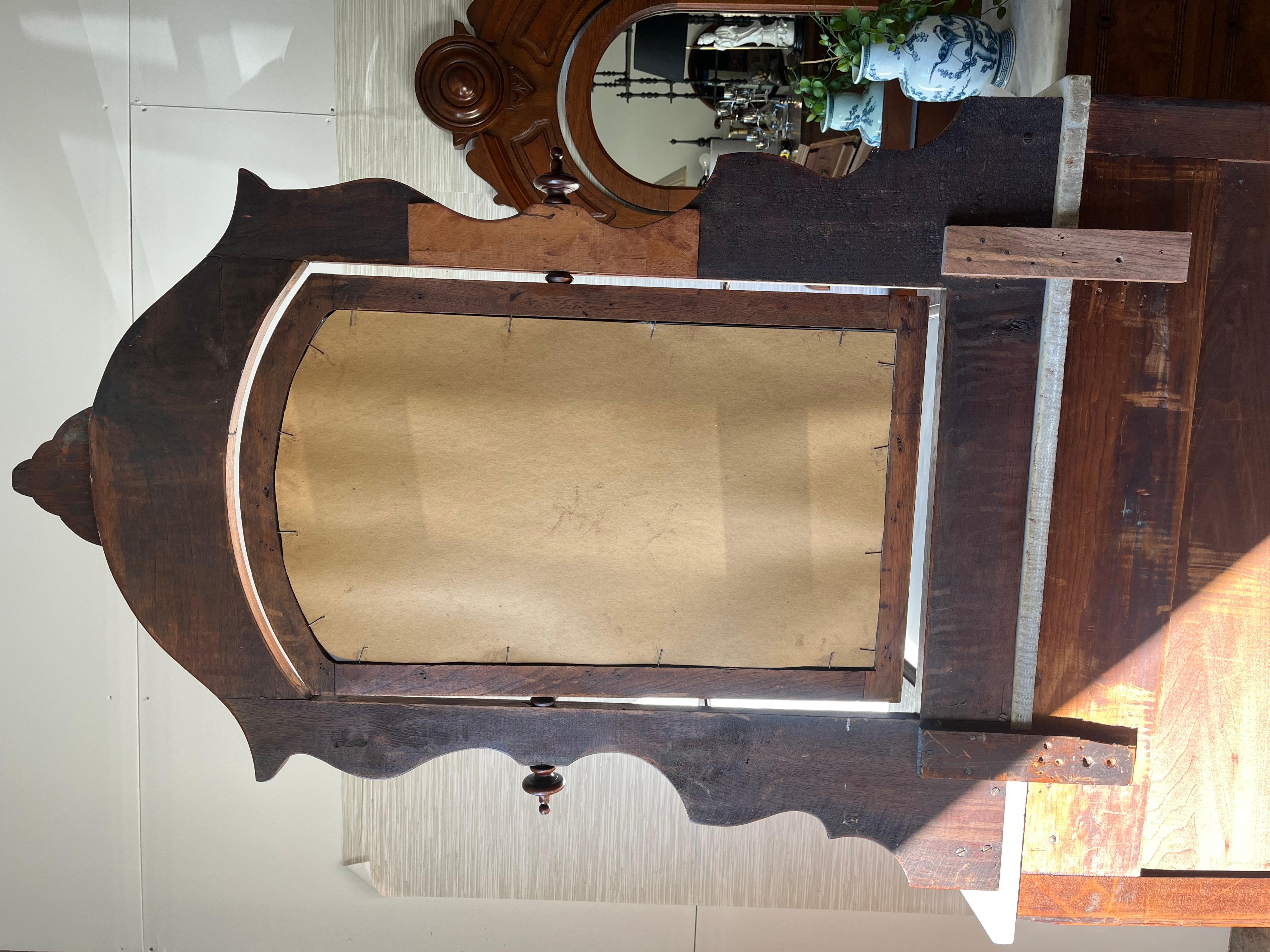 Antique American Empire Eastlake Victorian Italian Marble Top Mirror Dresser 2