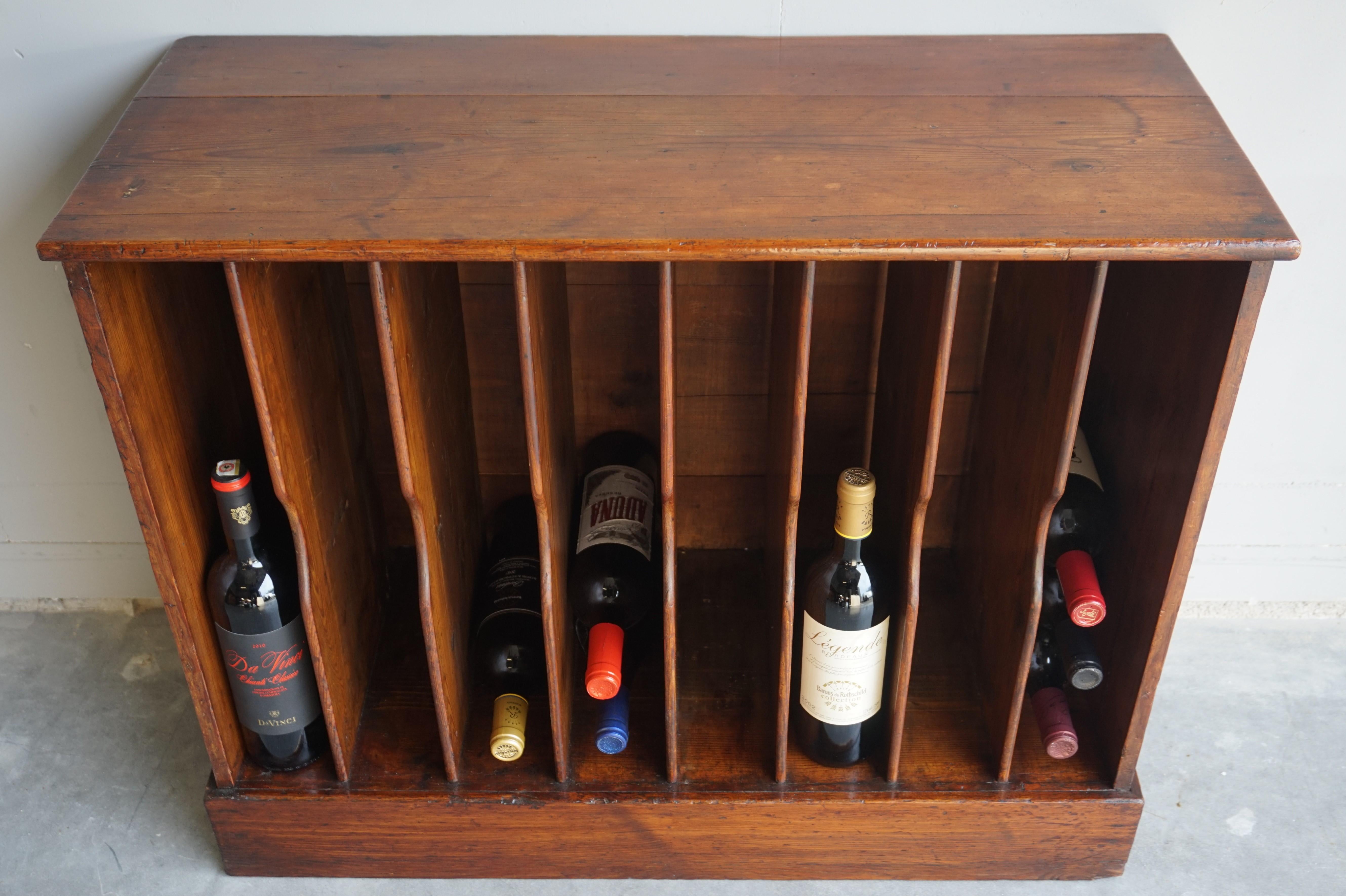 Antique Handcrafted Pine Wooden Wine Rack or Artist Paintings Filing ...