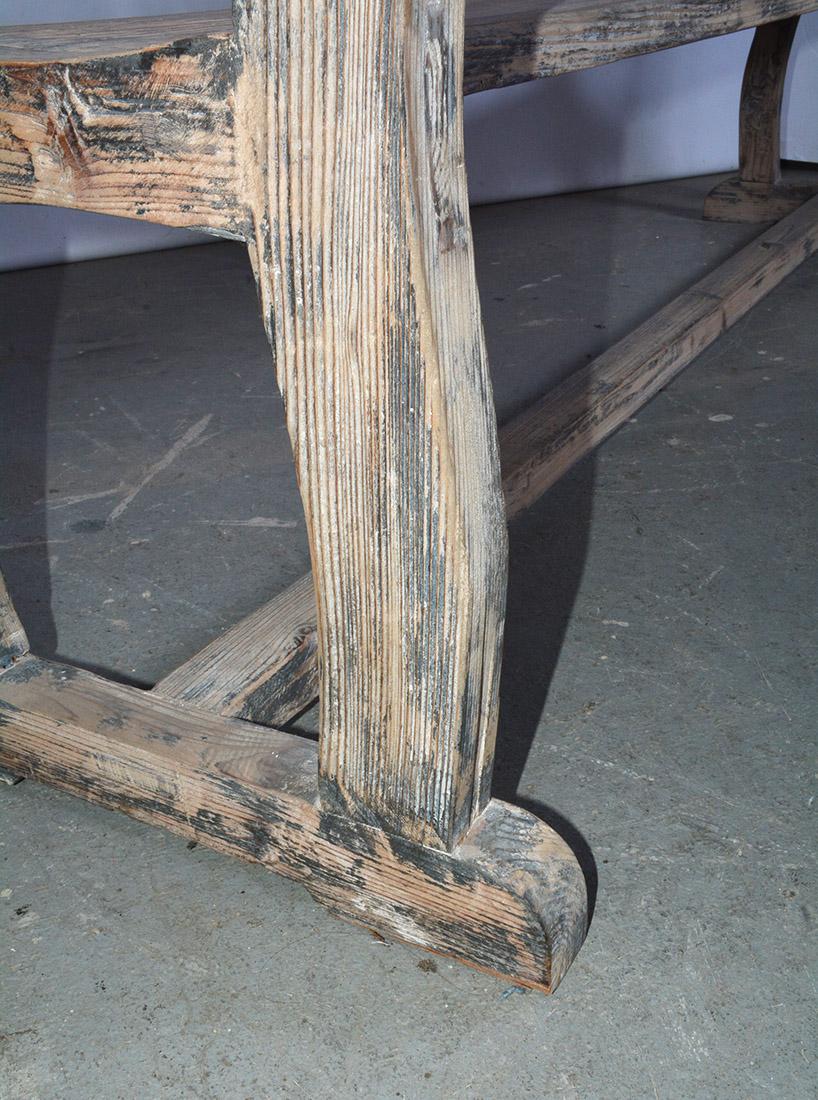 Antique Handcrafted Rustic Bench For Sale 1