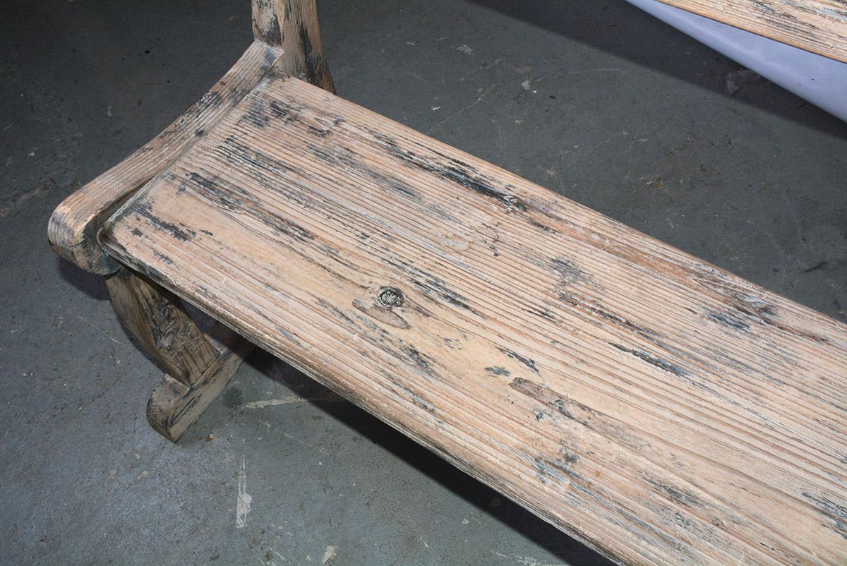 Hand-Crafted Antique Handcrafted Rustic Bench For Sale