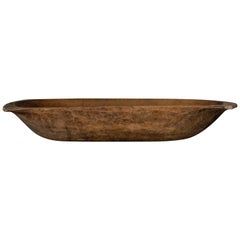 Antique Hand-Curved Dough Bowl