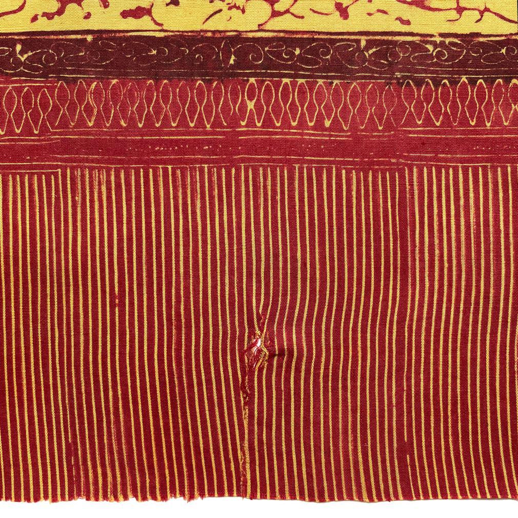 Cotone Antico Batik di cotone tinto a mano Slendang (Selendang), Giava in vendita