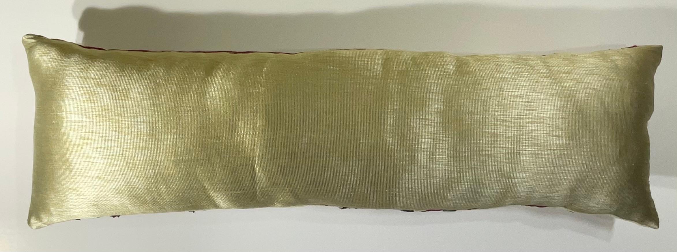 Antique Hand-Embroidered Suzani Pillow - A Piece of Art For Sale 2
