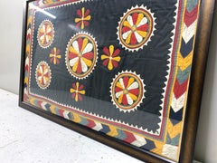 Antique Hand Embroidered Textile from India Framed