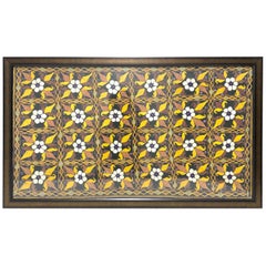 Antique Hand Embroidered Textile from India Framed