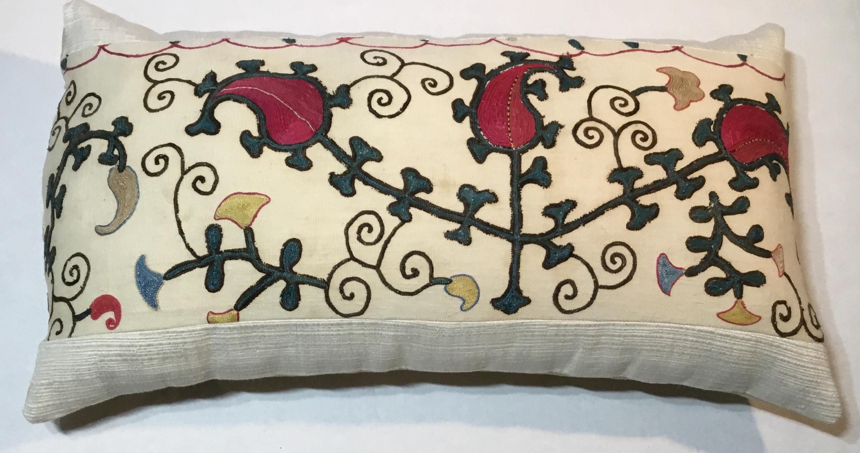 Antique Hand Embroidery Suzani Pillow 6
