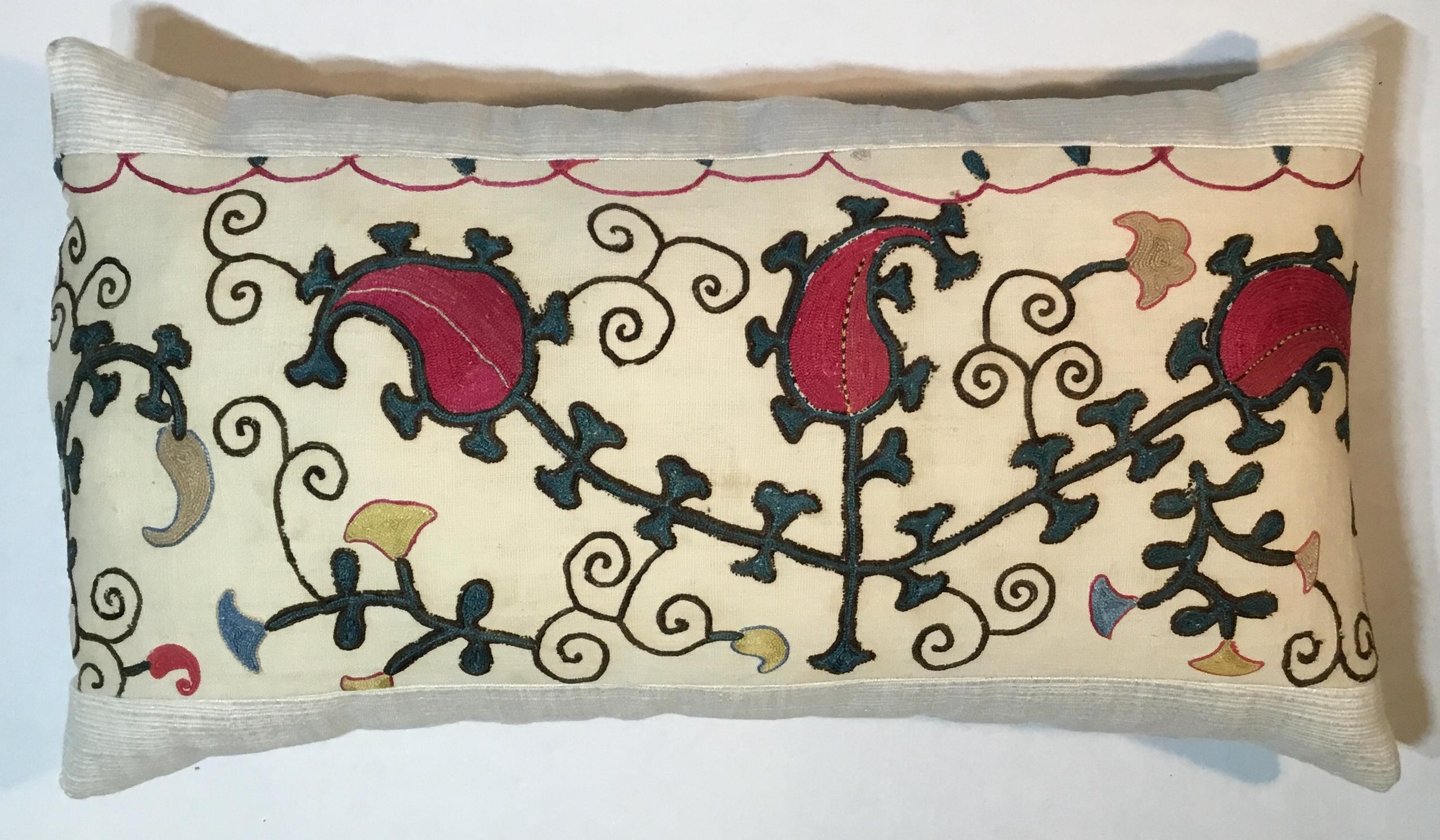 Antique Hand Embroidery Suzani Pillow 9