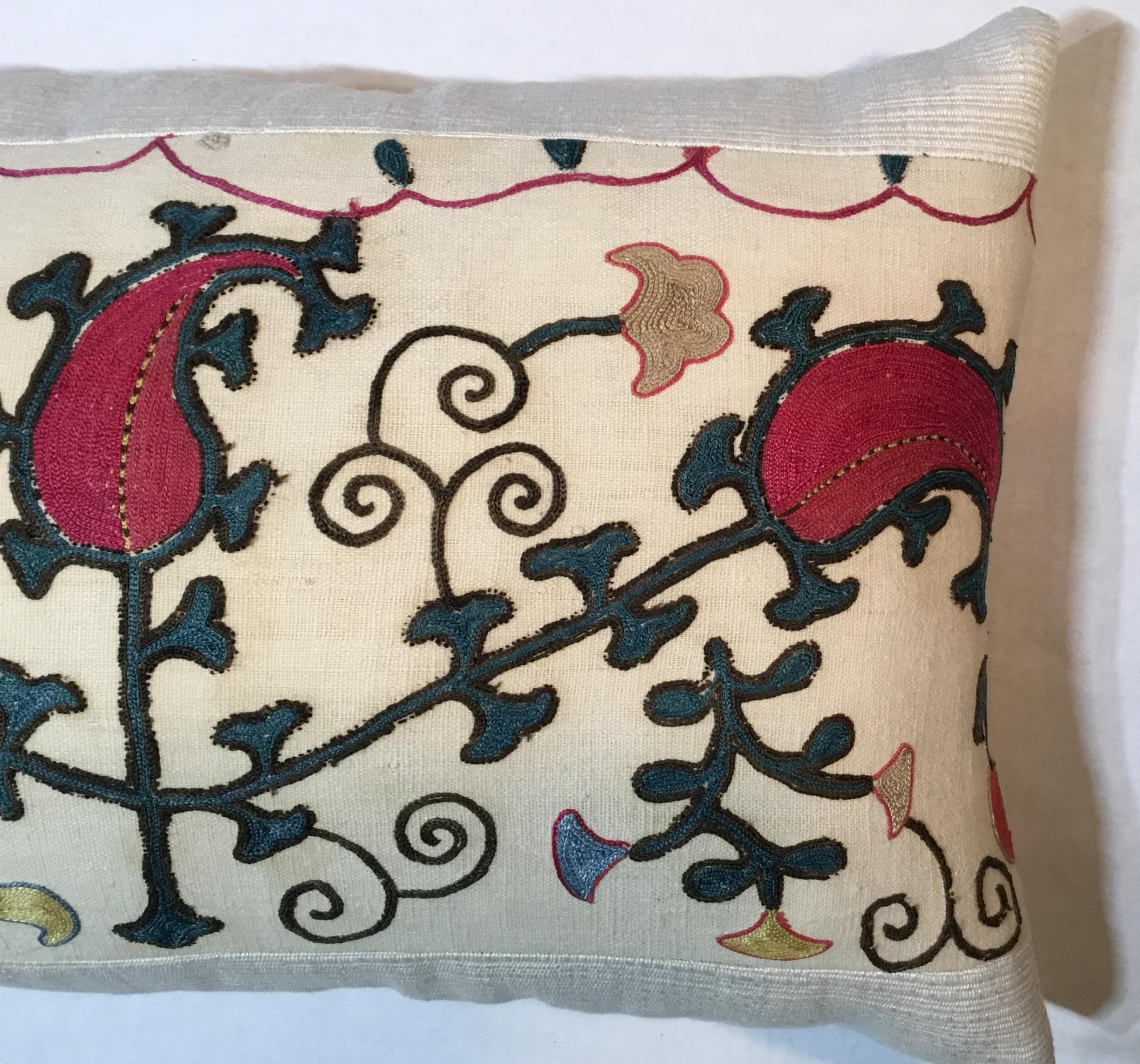 Uzbek Antique Hand Embroidery Suzani Pillow