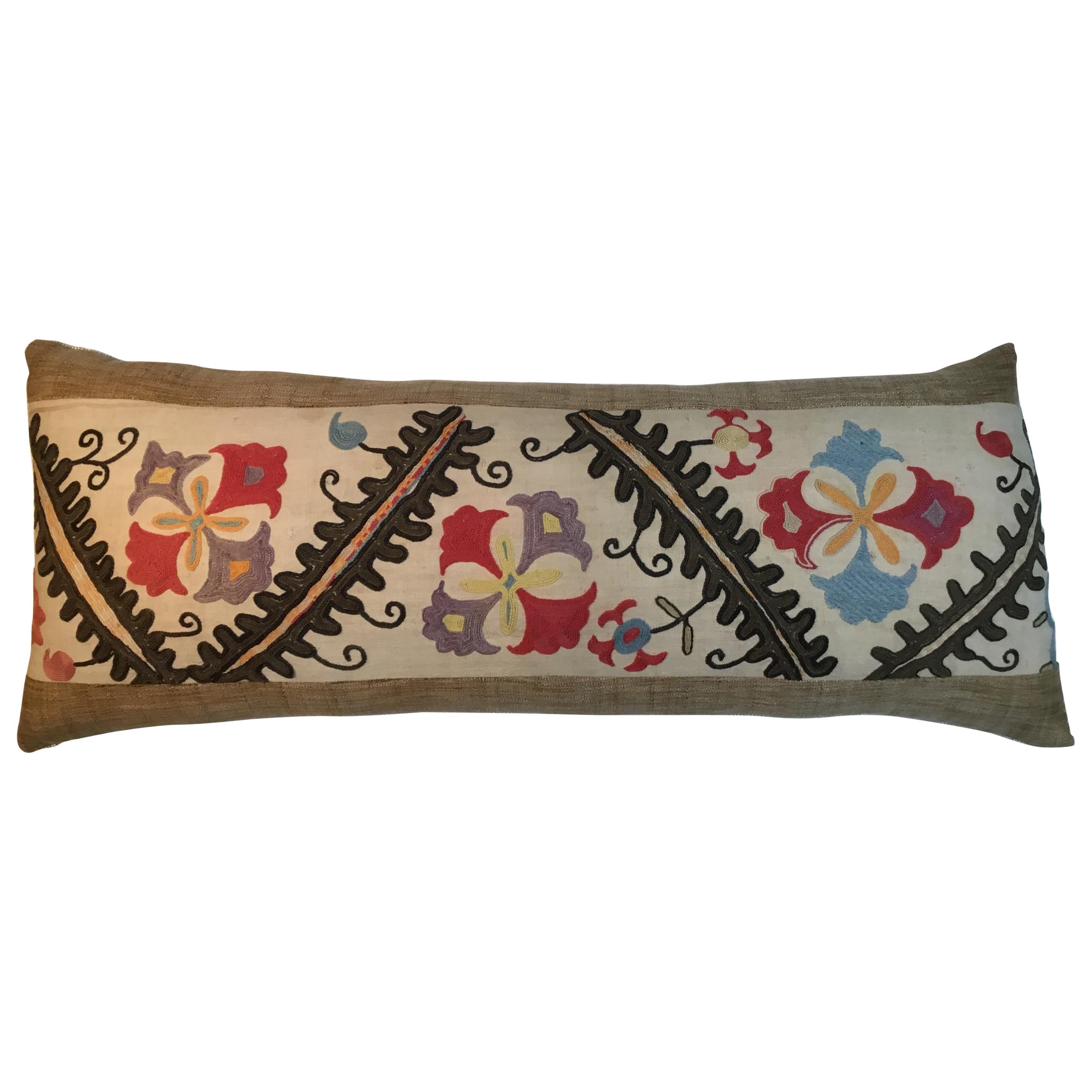Antique Hand Embroidery Suzani Pillow 