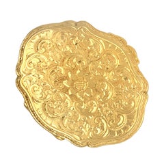 Antique Hand-Engraved Gold Pill Box