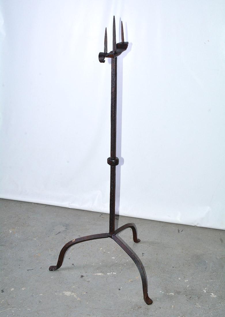 Rustic Antique Hand Forged French Candelabra