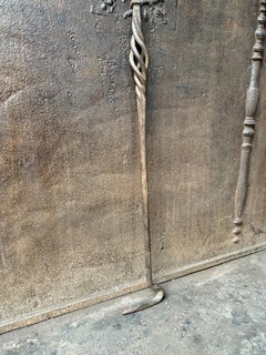 Antique Hand-Forged French Fire Poker, 19th Century