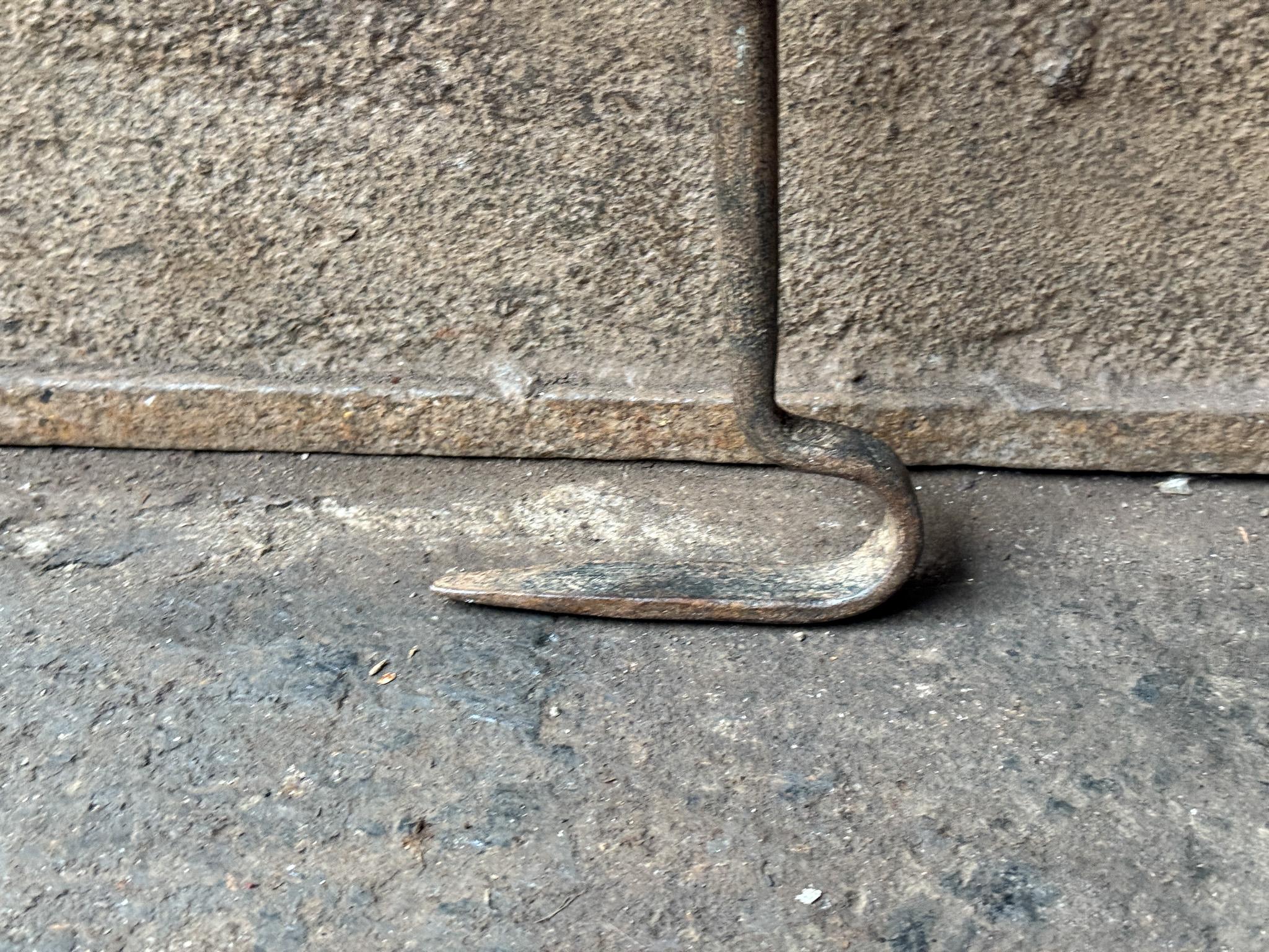 Antique Hand-Forged French Fire Poker, 19th Century In Good Condition For Sale In Soest, NL