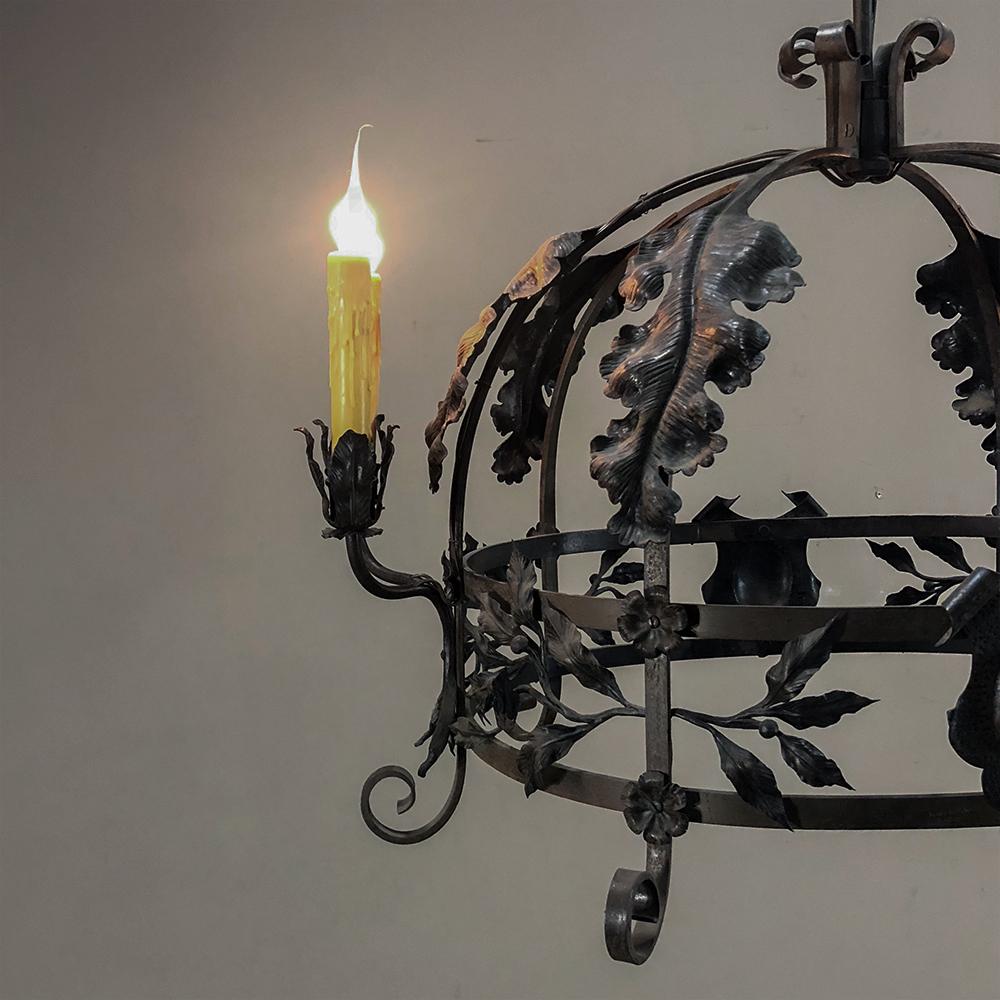 hand forged wrought iron chandelier