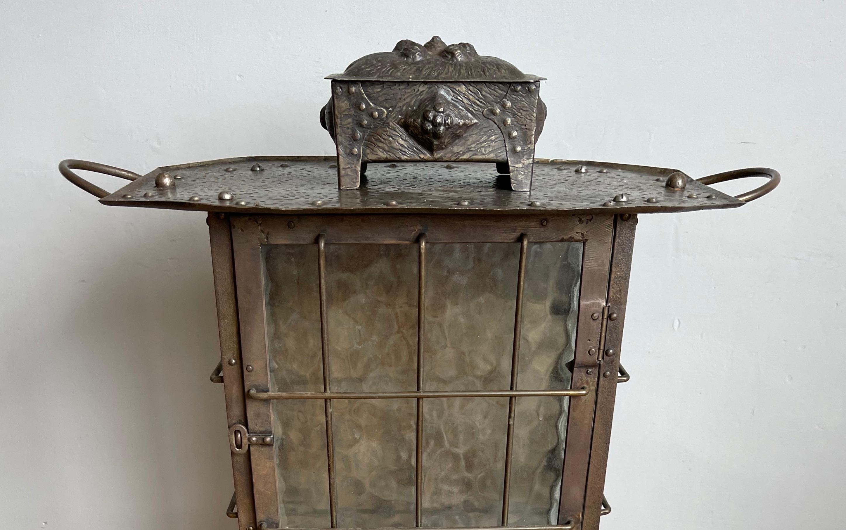 Antique Hand Forged Organic Design Arts & Crafts Multi Purpose Box, circa 1920 In Excellent Condition For Sale In Lisse, NL