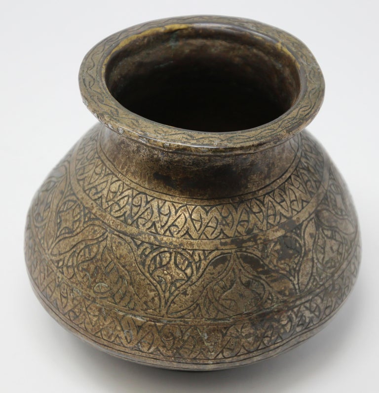 Antique HandHammered Bronze Ceremonial Pot " Lota" from India For Sale