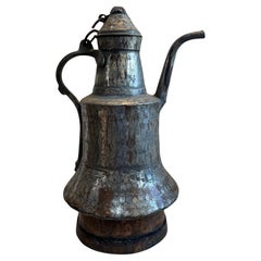Antique Hand-Hammered Middle Eastern Dallah Coffee Pot