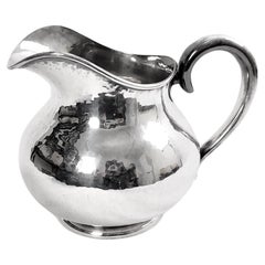 Antique Hand Hammered Silver Plated Water Pitcher