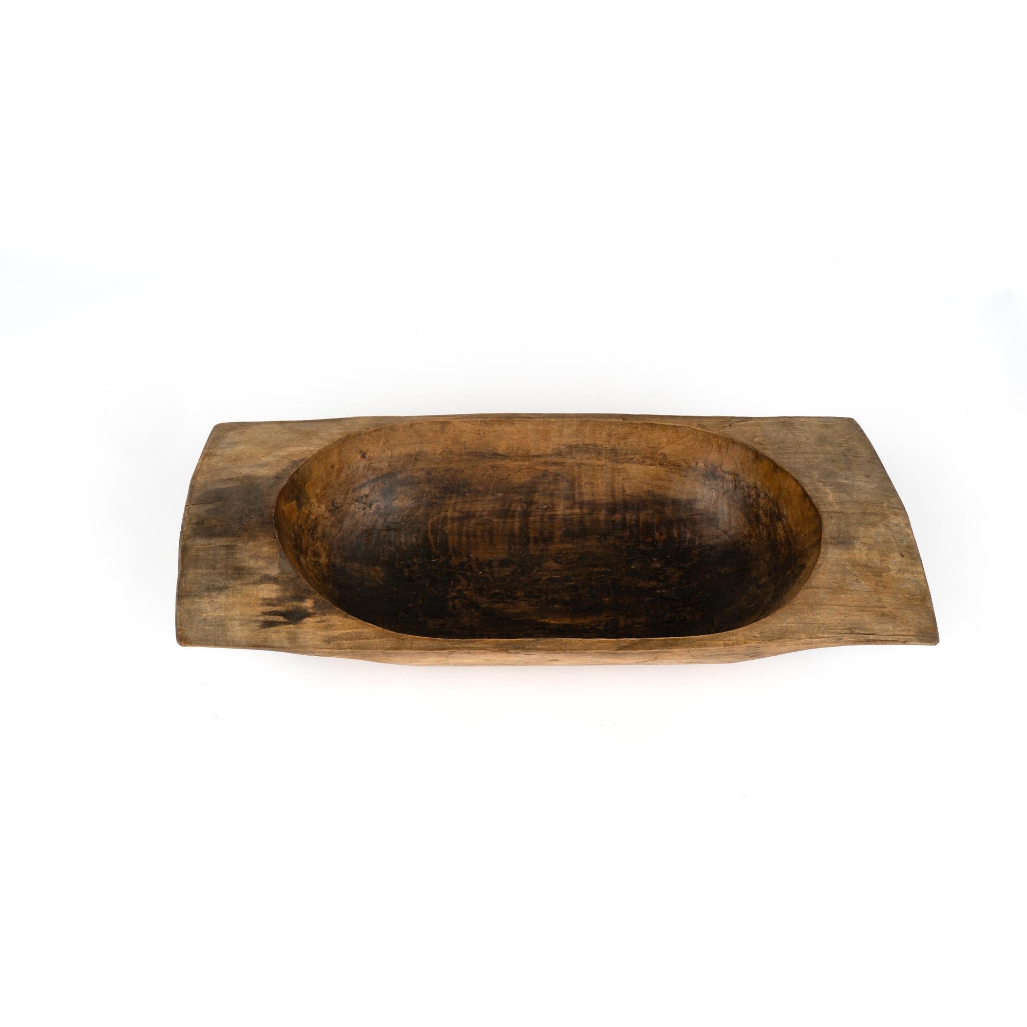 Hungarian Antique Hand Hewn Wooden Dough Bowl, Hungary circa 1890 For Sale