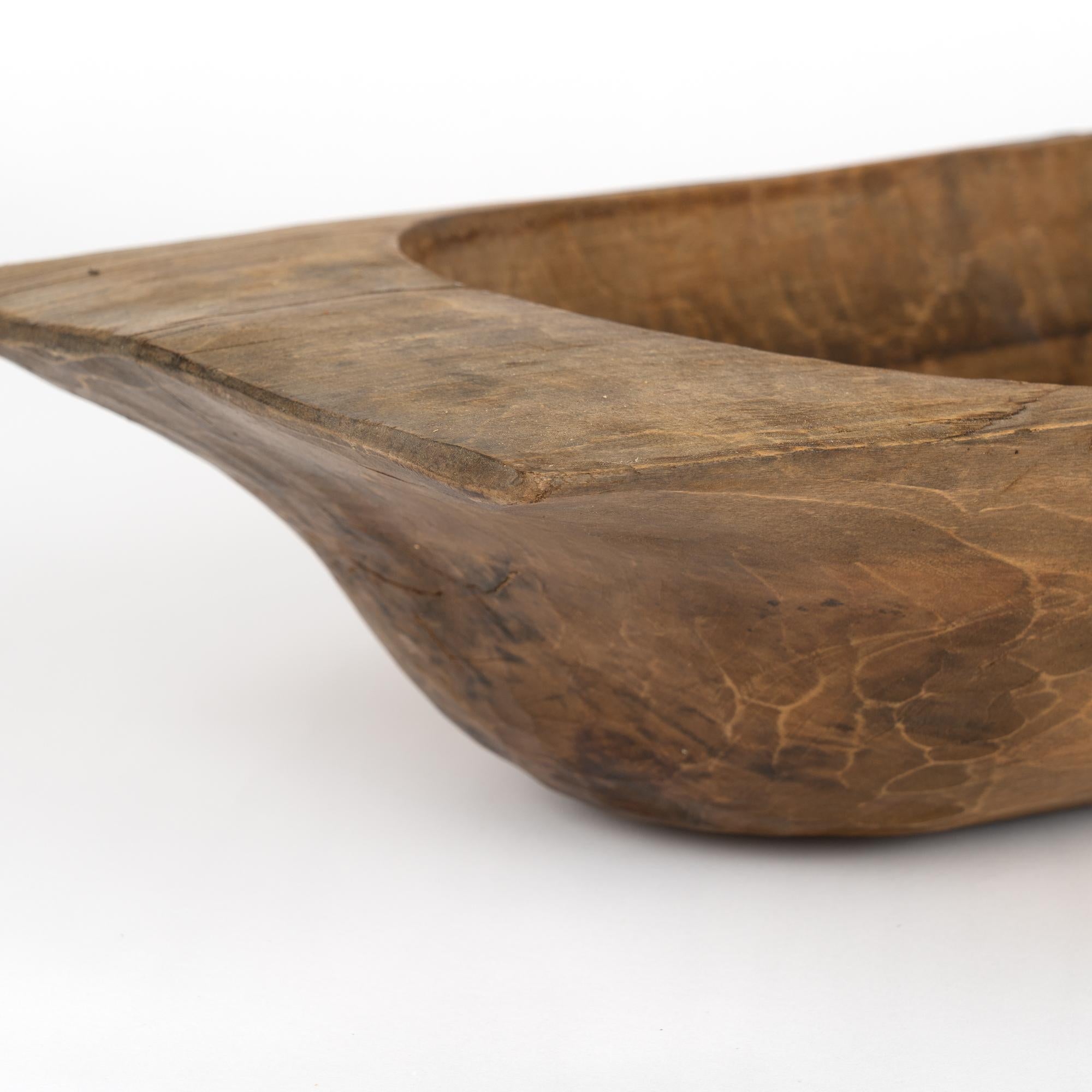 19th Century Antique Hand Hewn Wooden Dough Bowl, Hungary circa 1890