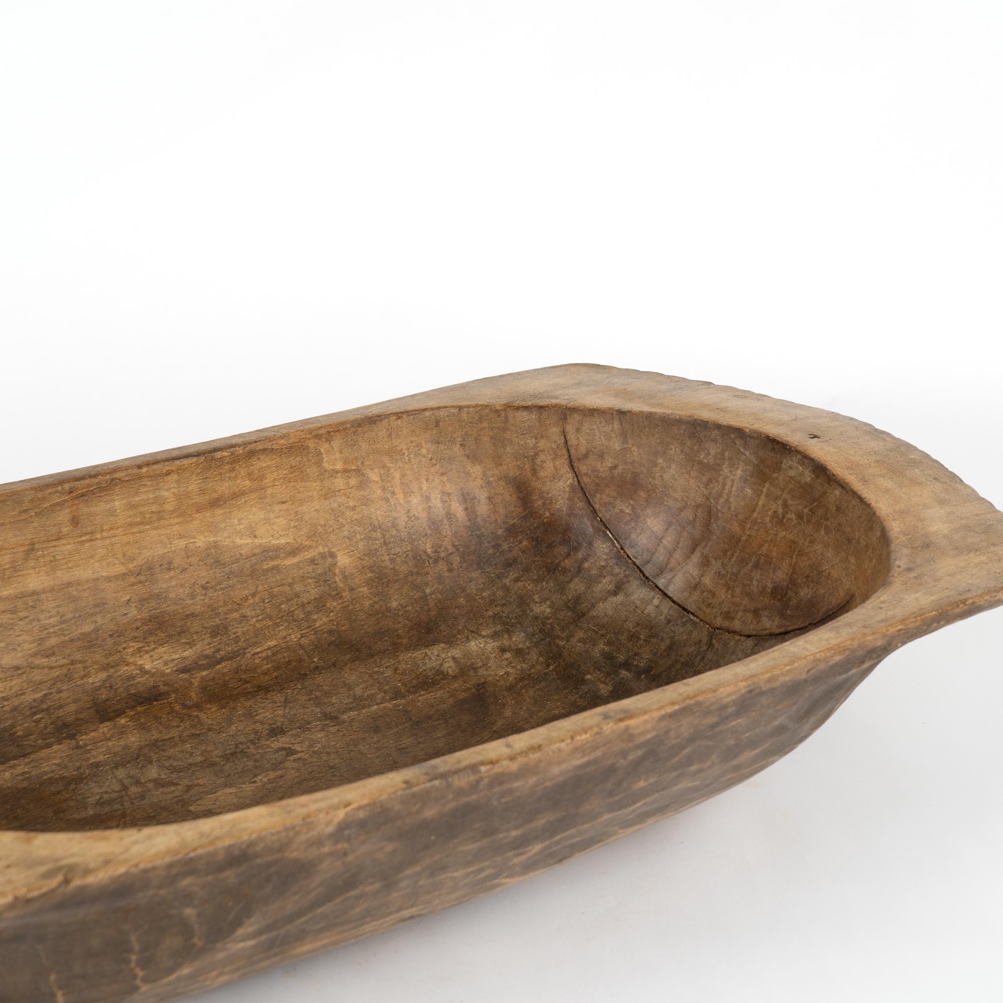 Antique Hand Hewn Wooden Dough Bowl, Hungary circa 1890 For Sale 1