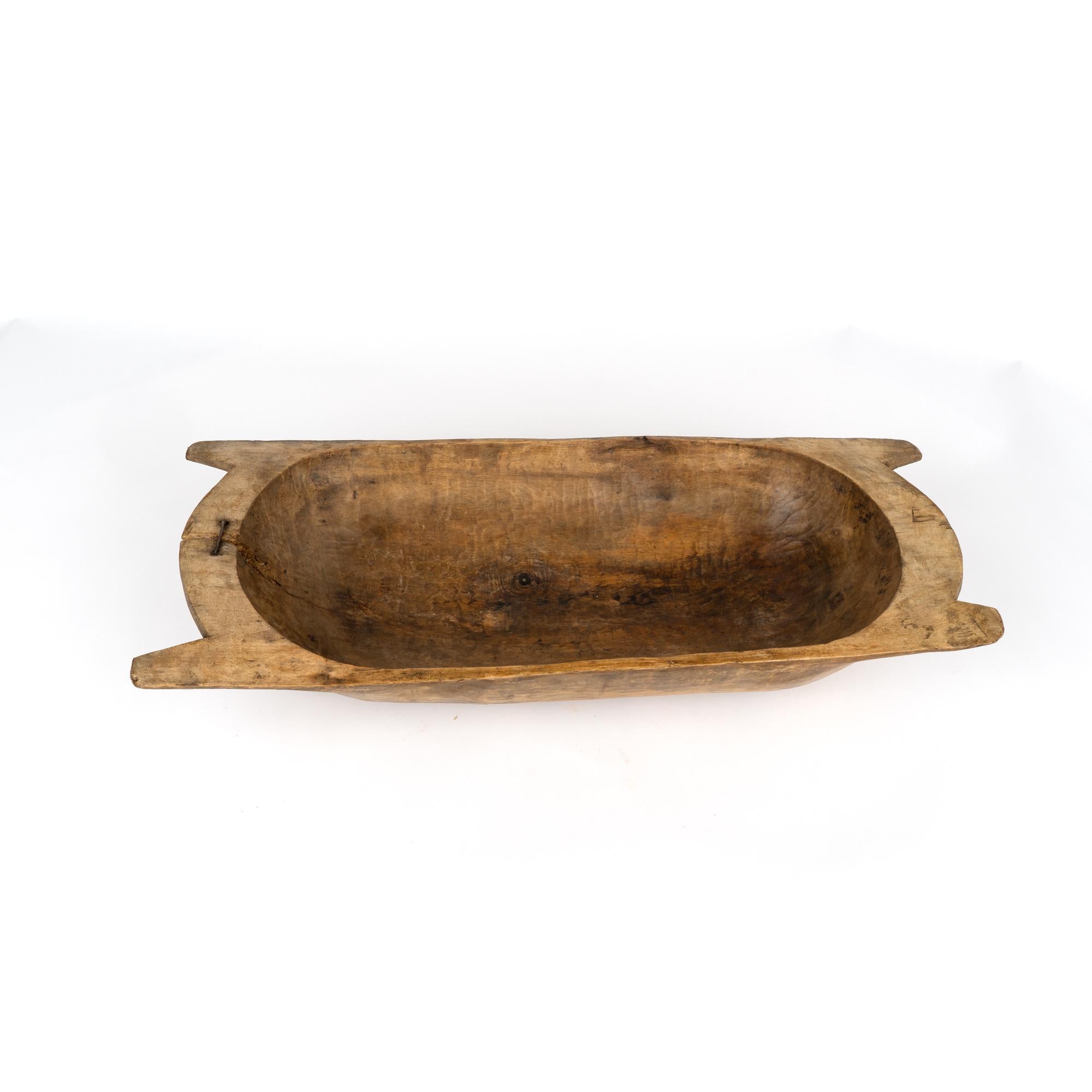 Hungarian Antique Hand Hewn Wooden Dough Bowl, Hungary circa 1900 For Sale