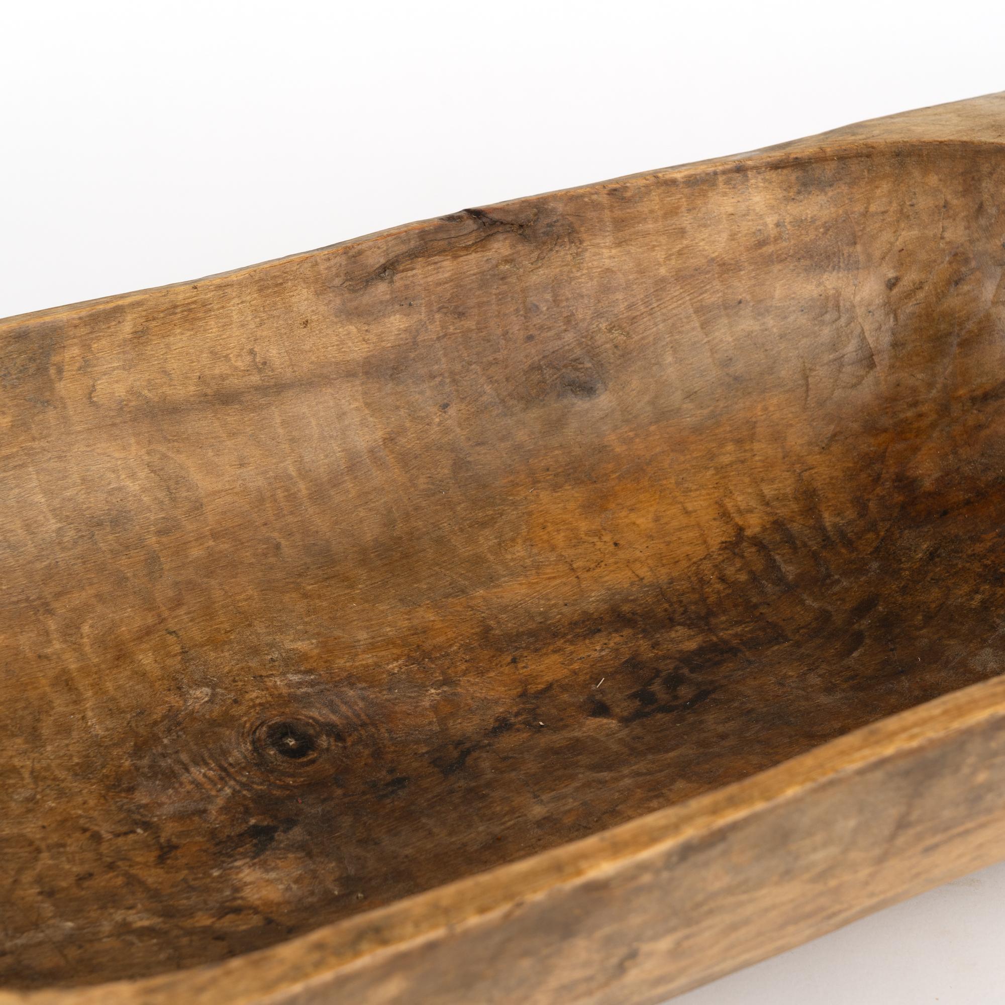 Antique Hand Hewn Wooden Dough Bowl, Hungary circa 1900 For Sale 1