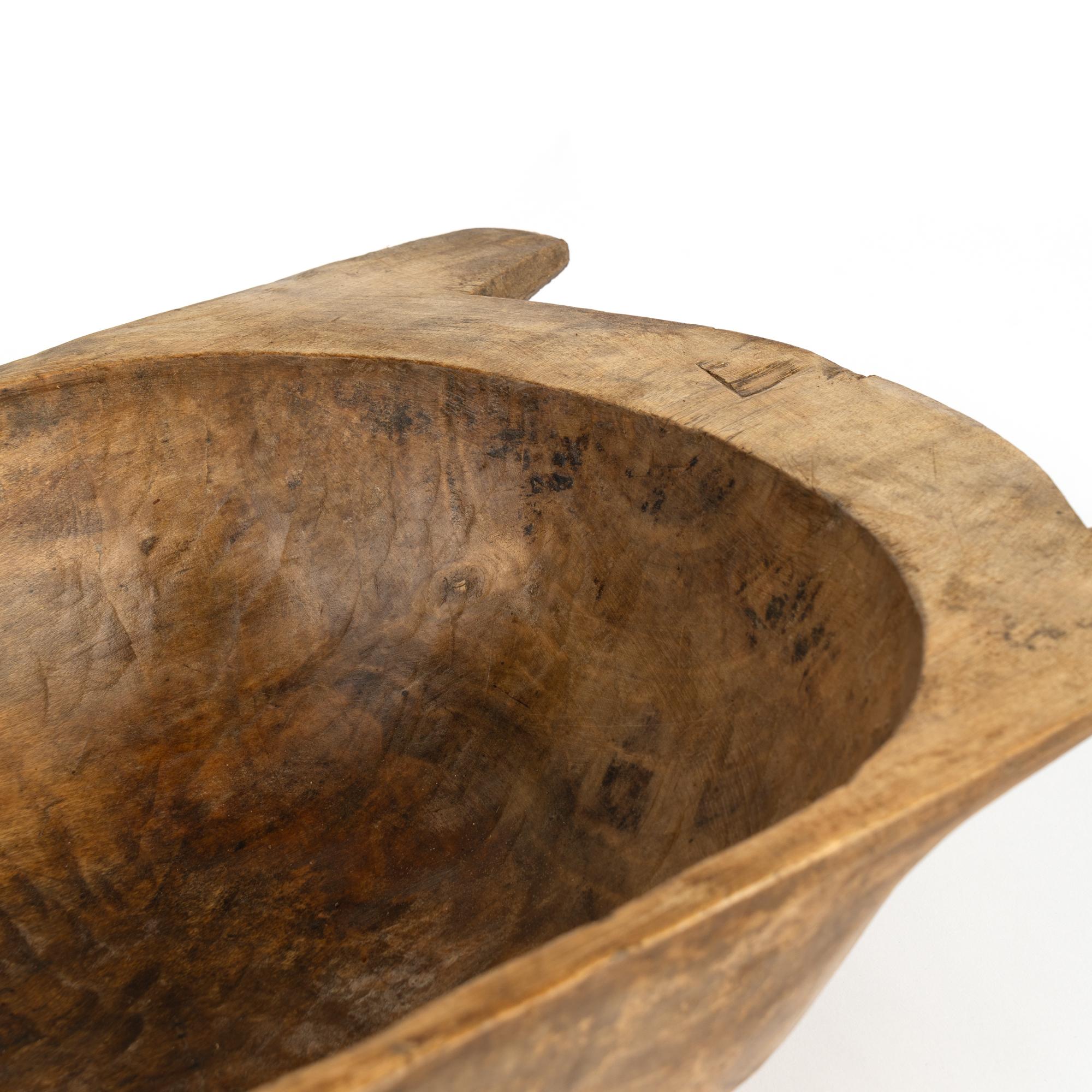 Antique Hand Hewn Wooden Dough Bowl, Hungary circa 1900 For Sale 2