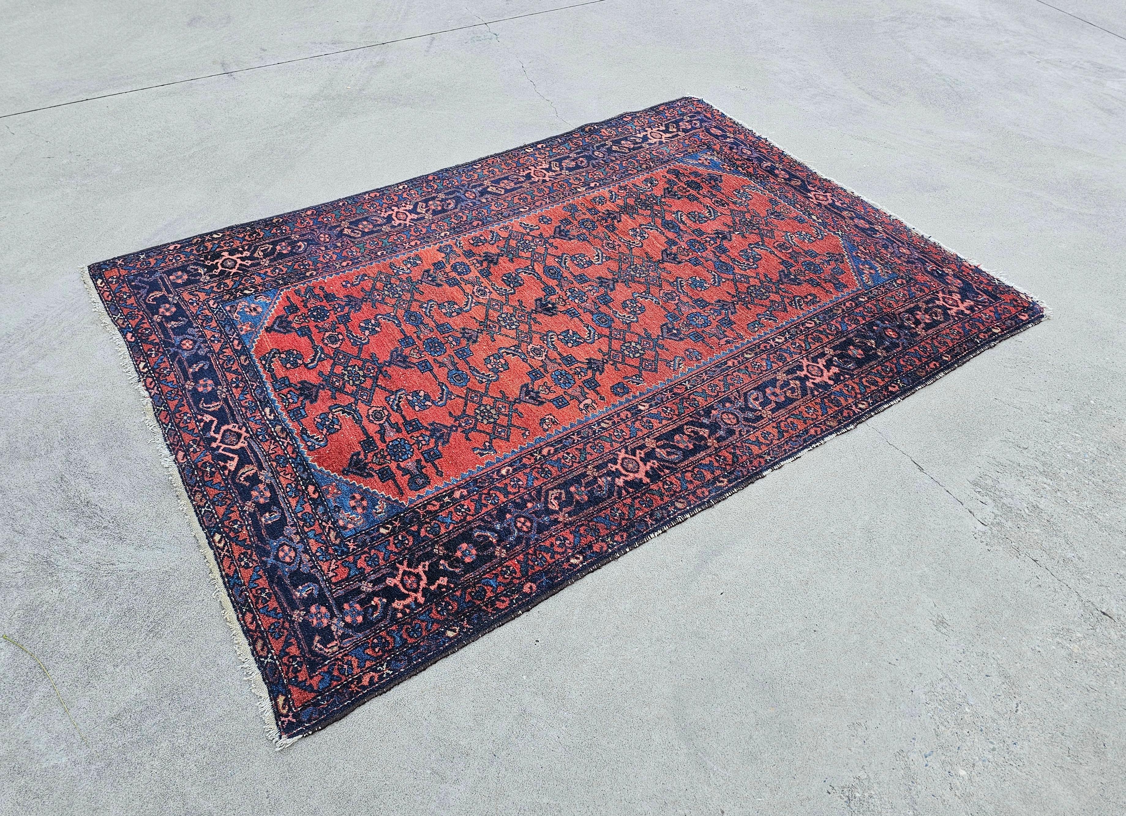 Late 19th Century Antique Hand-Knotted Baluch Woolen Rug // Made in the end of 19th century For Sale