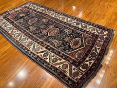 Antique Hand-Knotted Bibikabad Rug, Wool, Geometric