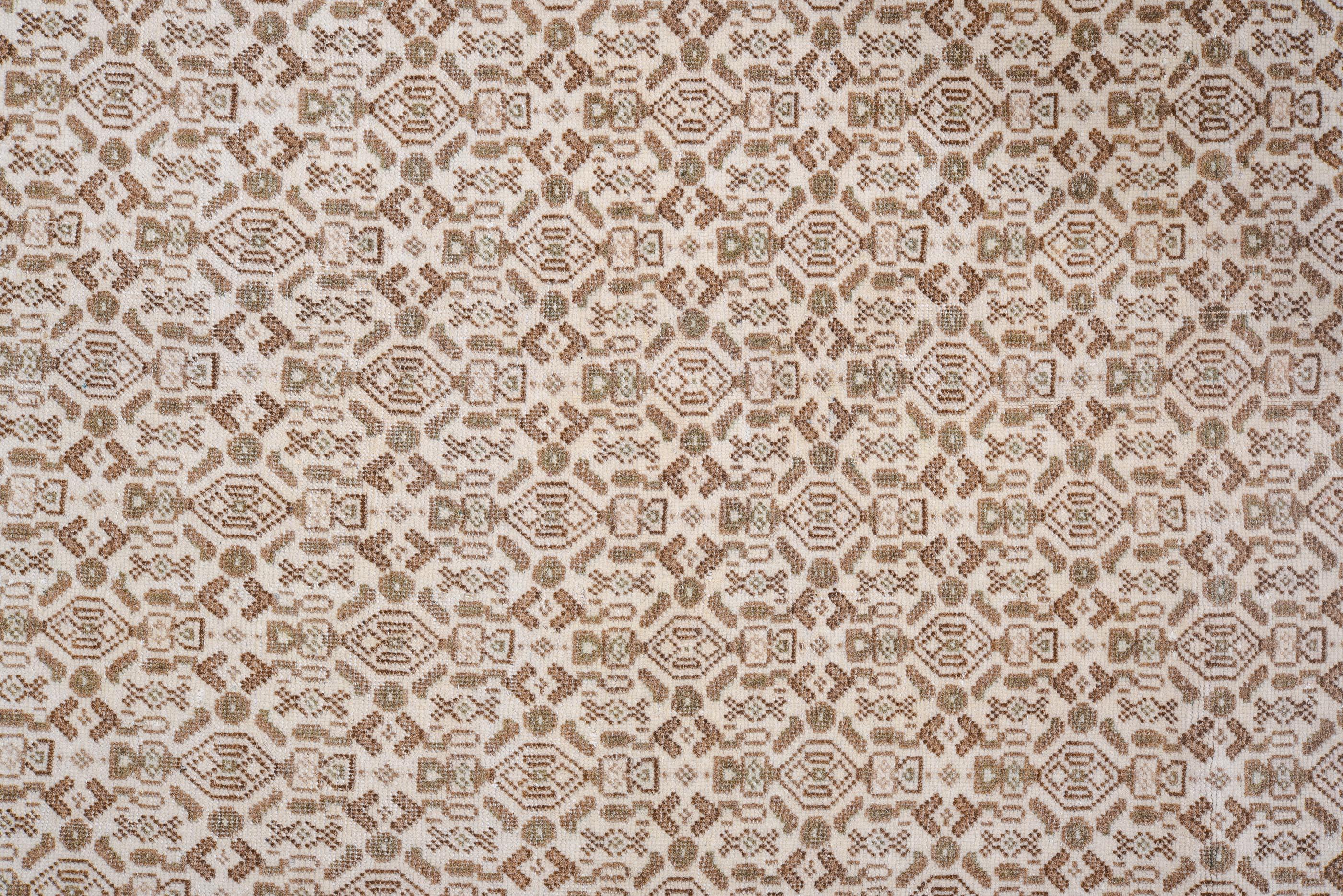 Antiker handgeknüpfter Bidjar-Teppich - Geometrisch Persisch Langlebig (Wolle) im Angebot