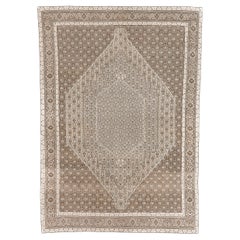 Antique Hand-Knotted Bidjar Rug – Geometric Persian Durability