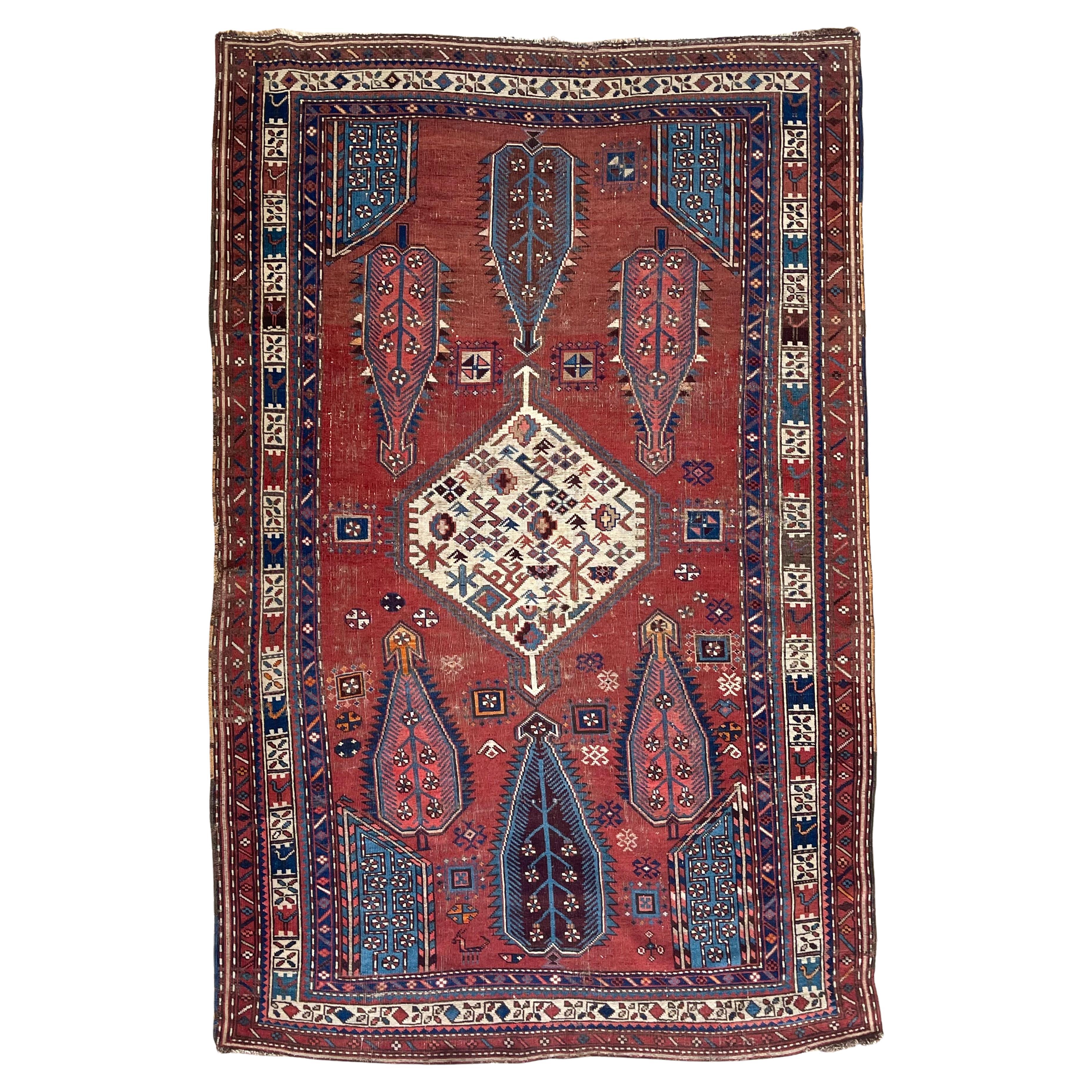 Tapis Kazak géométrique antique