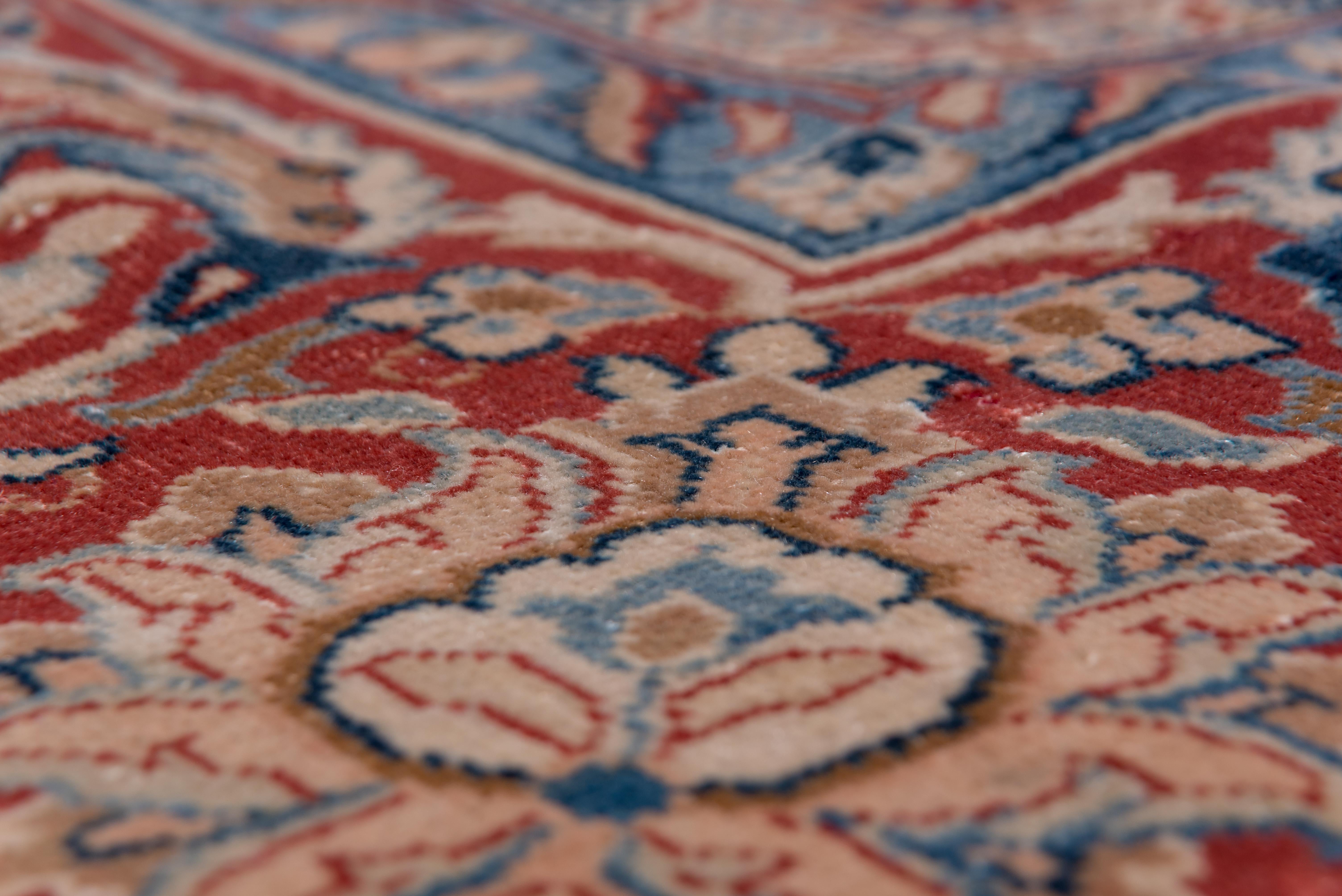 Antiker handgeknüpfter Kashan-Teppich - Klassisches persisches Medaillon-Design (Wolle) im Angebot