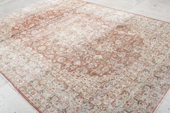 Antique Hand-Knotted Kashan Rug – Persian Medallion Elegance