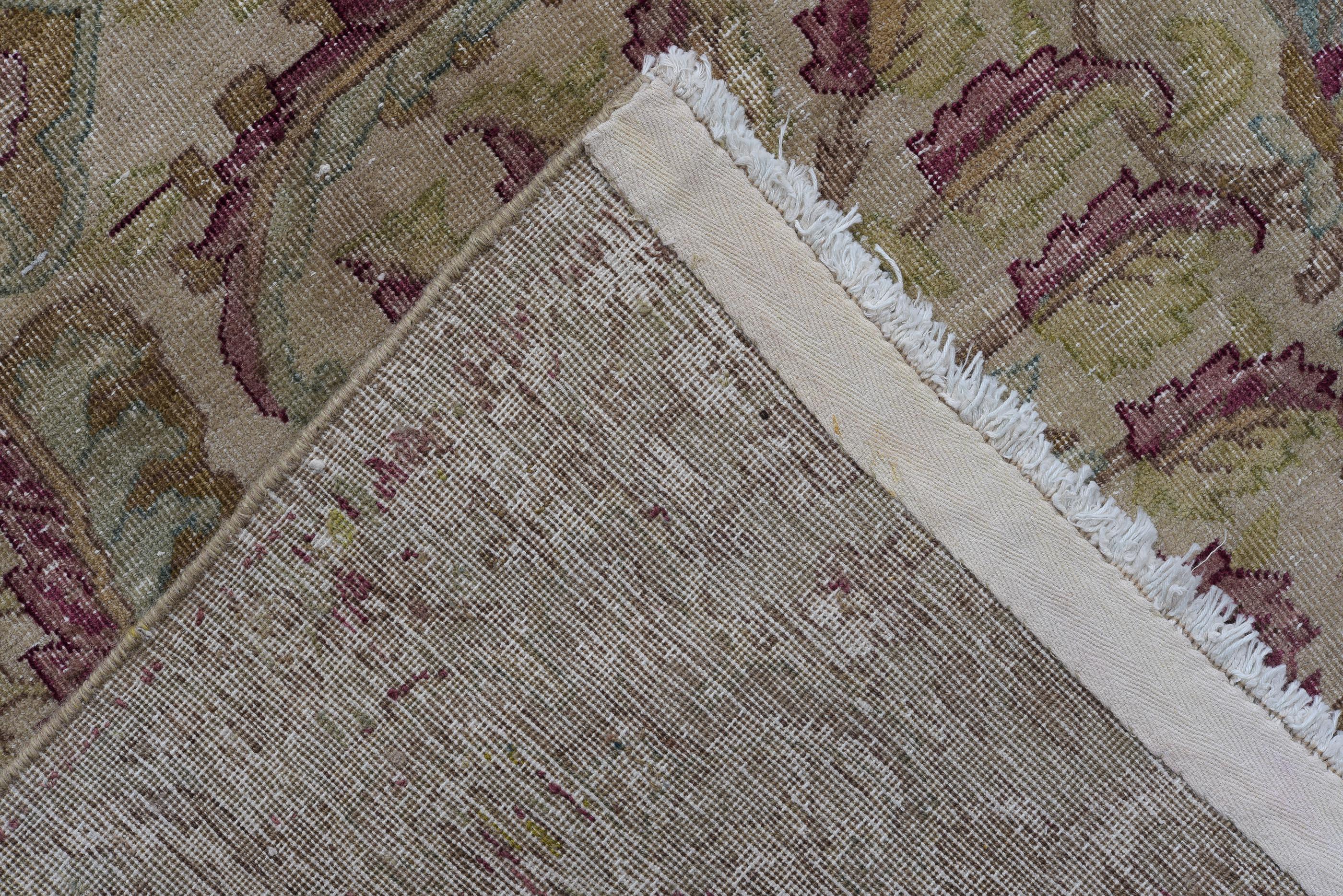 20th Century Antique Hand-Knotted Kerman Rug – Persian Floral Grandeur For Sale