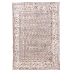 Antique Hand-Knotted Khorassan Rug – Persian Lattice Pattern