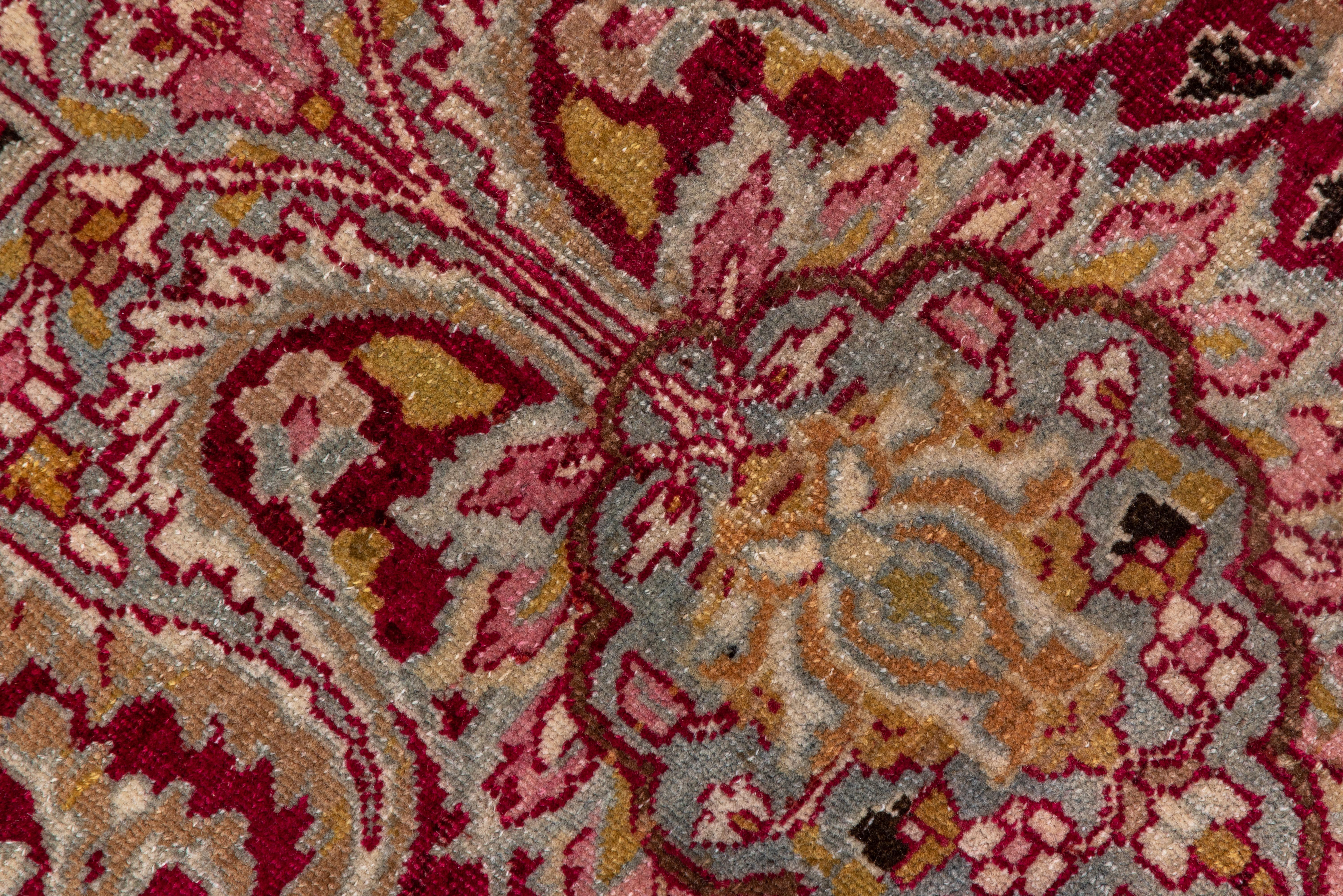 20th Century Antique Hand-Knotted Meshed Rug – Persian Floral Elegance For Sale