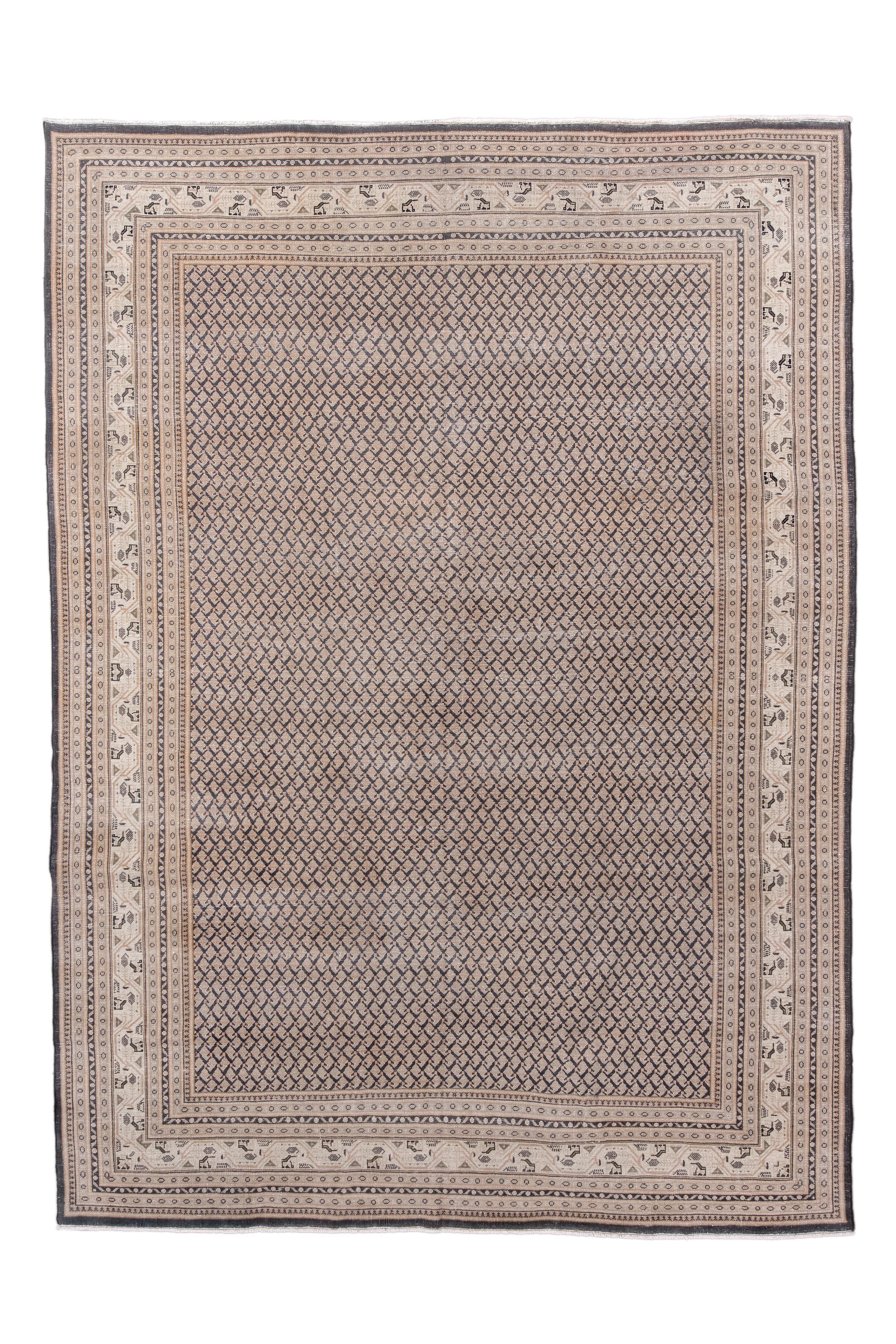 Antiquité - Tapis Mir noué à la main - Motif répétitif persan Herati
