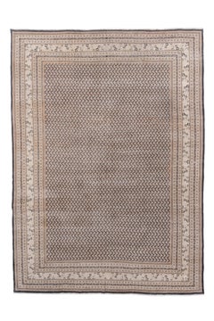 Antique Hand-Knotted Mir Rug – Persian Repeating Herati Pattern