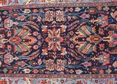 Antique Hand Knotted Persain Nahavand Rug with All-Over Sub-Geometric Design